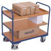 Policový vozík, Variofit, 3 police s ohraněním (99 x 68 cm), do 250 kg, modrá/antracit (Barva antracit RAL7016)