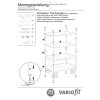 Policový vozík s madlem, Variofit, 4 police (120 x 80 cm), do 500 kg, modrá/antracit (Barva antracit RAL7016)