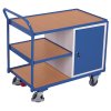 Dílenský vozík, skříňka a police, Variofit, do 250 kg, š x h x v: 112,5 x 62,5 x 101 cm, modrá/antracit (Barva antracit RAL7016)