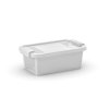 Plastový úložný box BI, objem 3l, 26,5 x 16 x 10 (výška) cm, biely