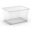 Plastový úložný box C Box, vel. XL s víkem, transparentní, 50 l