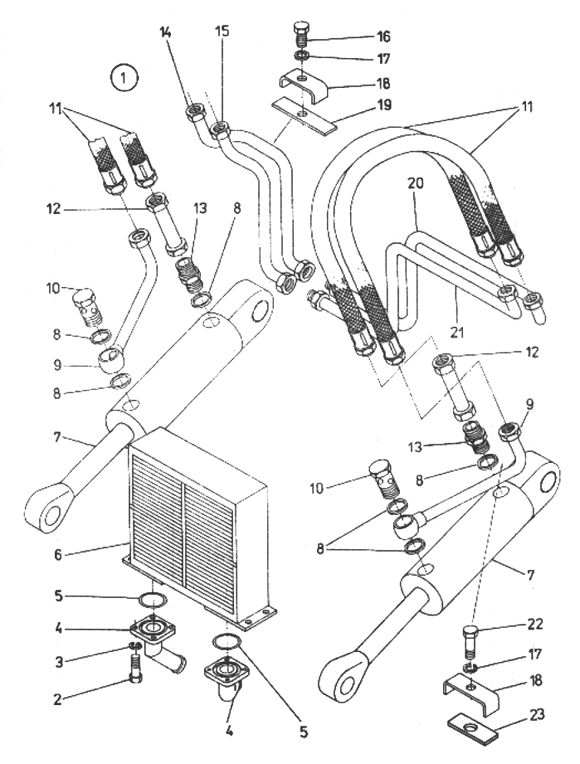 Hydraulický systém – zostava 5007-61-9000, nákres 1 z 12