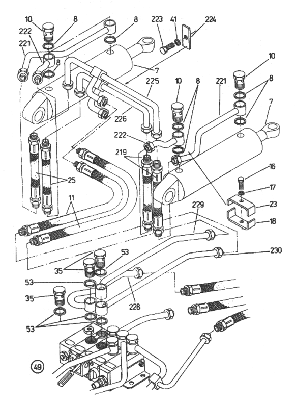 Hydraulický systém – zostava 5007-61-9000, nákres 9 z 12