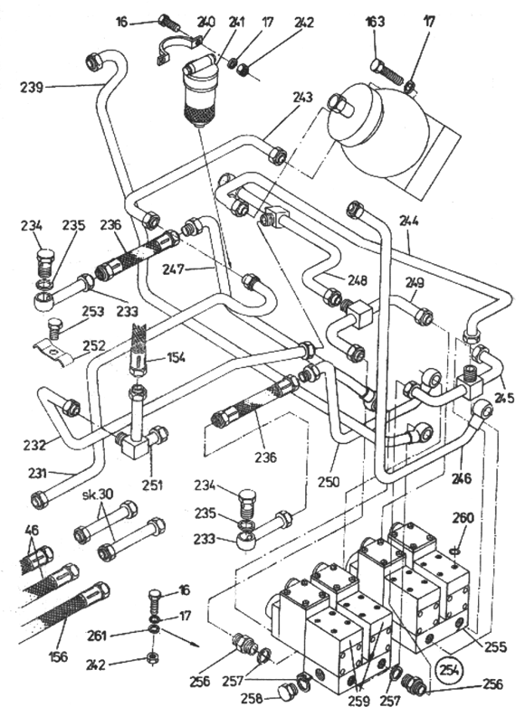 Hydraulický systém – zostava 5007-61-9000, nákres 10 z 12
