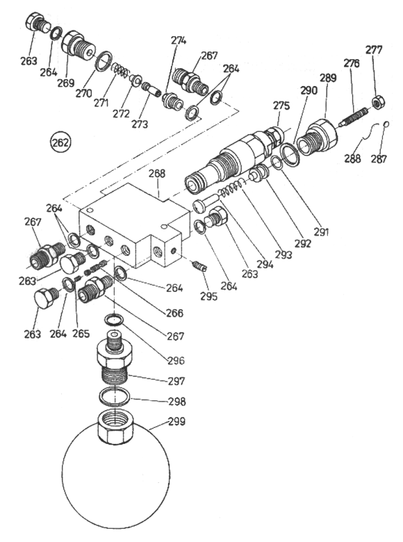 Hydraulický systém – zostava 5007-61-9000, nákres 11 z 12