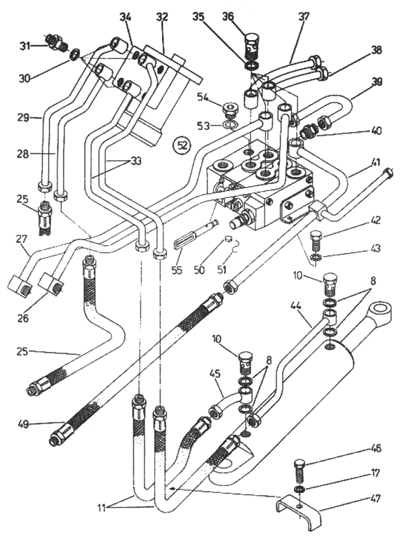Hydraulický systém – zostava 5007-62-9000, nákres 2 z 10