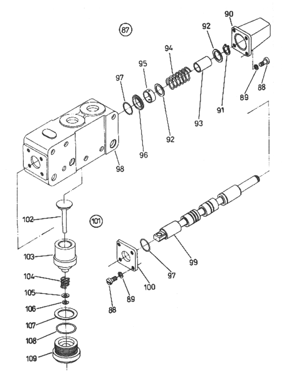 Hydraulický systém – zostava 5007-62-9000, nákres 4 z 10