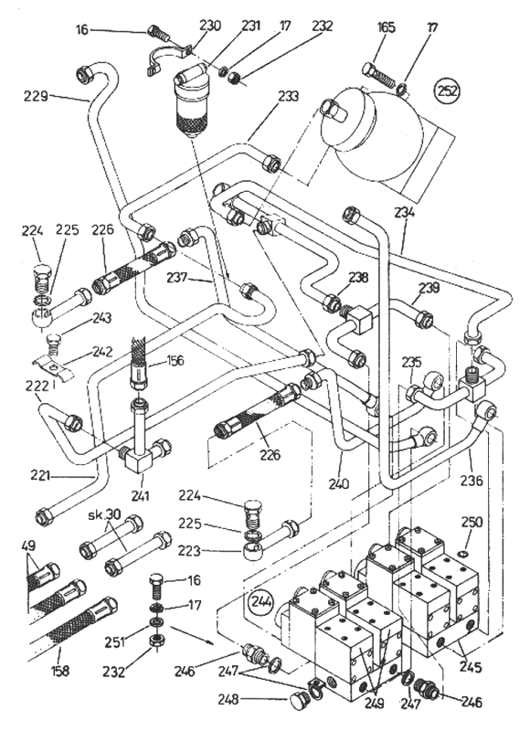 Hydraulický systém – zostava 5007-62-9000, nákres 9 z 10