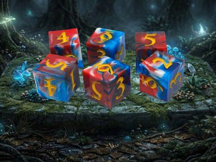 Trikolóra - Sada 6D6 kostek