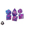 Cosmic Neon dnd sada kostek + sáček zdarma modrá růžová fialová