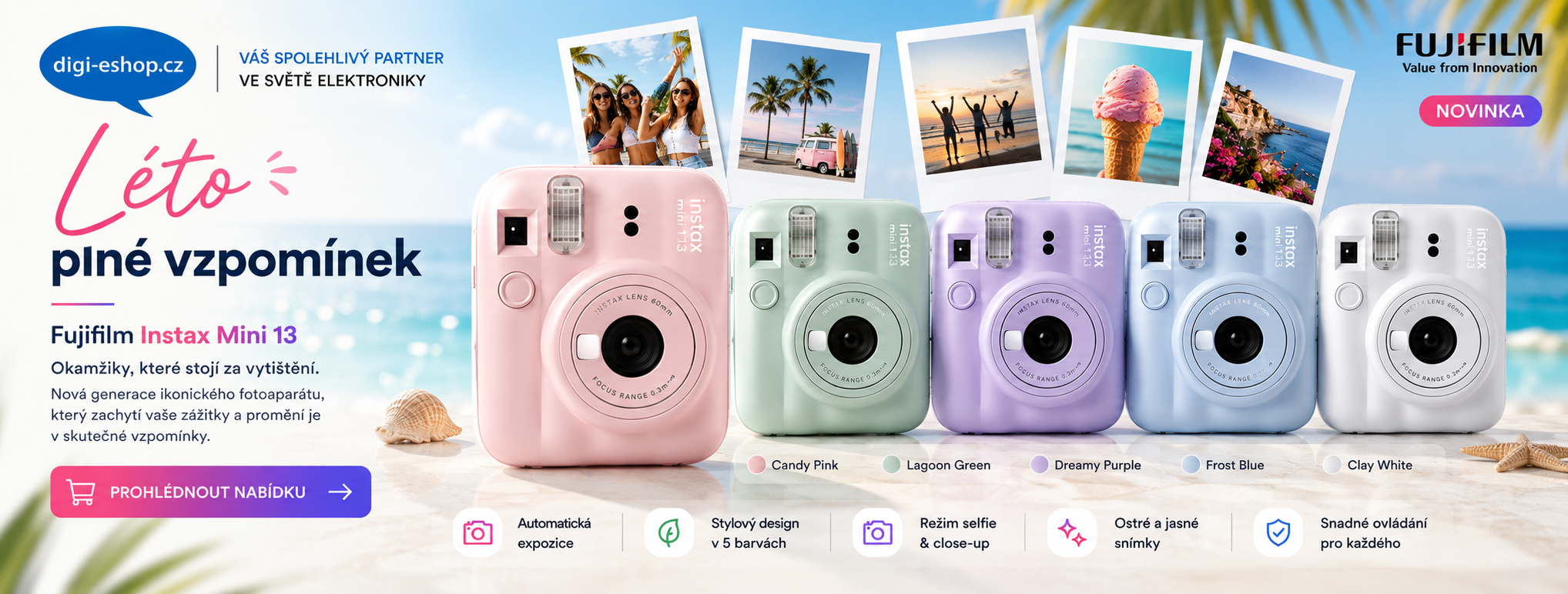Instax Mini 13 - Léto plné vzpomínek