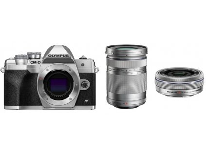 Olympus E-M10 Mark IV silver + 14-42mm f/3.5-5.6 silver + 40-150mm f/4.0-5.6 R silver