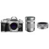 Olympus E-M10 Mark IV silver + 14-42mm f/3.5-5.6 silver + 40-150mm f/4.0-5.6 R silver