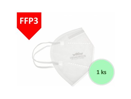 WOOW respirátor FFP3, protective mask 1ks NEJLEPŠÍ CENA