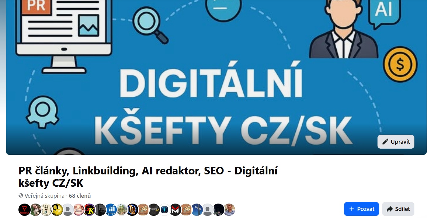 Užitečné facebookové skupiny - Digitální kšefty CZ/SK: místo, kde se potkává PR, linkbuilding, AI redakce i SEO