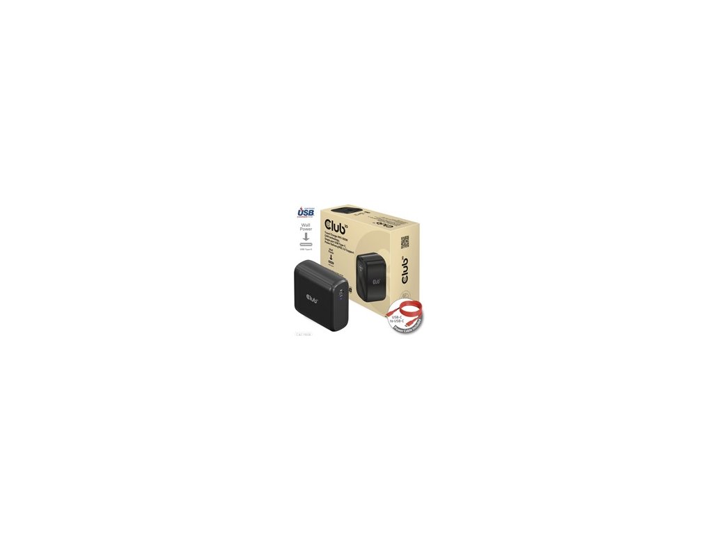 Club3D cestovní nabíječka 100W GAN technologie, USB-IF TID certified, USB Type-C, Power Delivery(PD) 3.0 Support