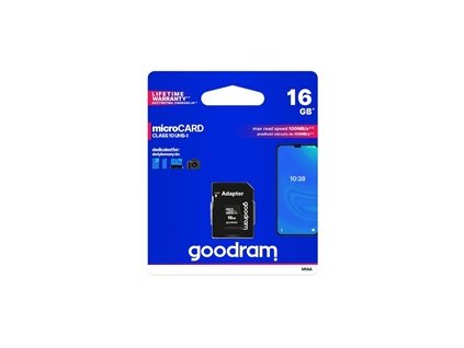 GOODRAM MicroSDHC karta 16GB M1AA, UHS-I Class 10, U1 + adaptér