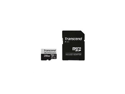 TRANSCEND MicroSDXC karta 256GB 340S, UHS-I U3 A2 Ultra Performace 160/125 MB/s