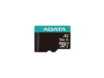 ADATA MicroSDXC karta 64GB Premier Pro UHS-I V30S (R:100/W:80 MB/s) + SD adaptér