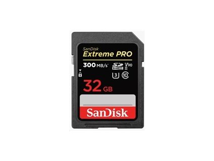 SanDisk SDHC karta 32GB Extreme PRO (300 MB/s, Class 10, UHS-II U3 V90)