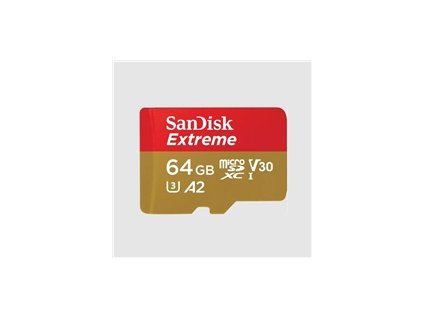 SanDisk micro SDXC karta 64GB Extreme (170 MB/s Class 10, UHS-I U3 V30) + adaptér