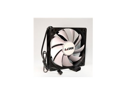 1stCOOL ventilátor SILENT, 12 cm Black/White 3pin/Molex