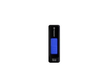 TRANSCEND Flash Disk 64GB JetFlash®760, USB 3.0 (R:80/W:25 MB/s) černá/tmavě modrá
