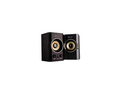 C-TECH repro SPK-11, 2.0, dřevěné, černo-zlaté, USB