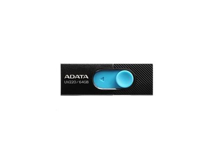 ADATA Flash Disk 64GB UV220, USB 2.0 Dash Drive, černá/modrá