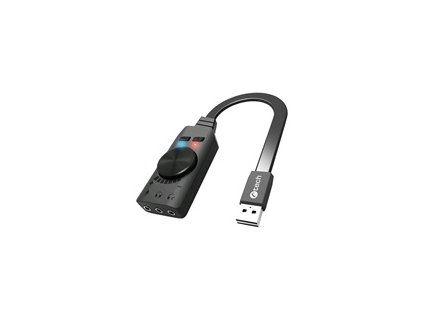 C-TECH Zvuková karta SC-7Q, 7.1 surround sound, audio switch