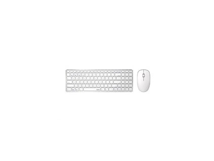 RAPOO set klávesnice a myš 9300M, bezdrátová, Multi-Mode Slim Mouse, Ultra-Slim Keyboard, bílá
