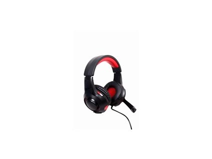 GEMBIRD sluchátka s mikrofonem GHS-U-5.1-01, gaming, 5.1 surround, černo-červená, USB
