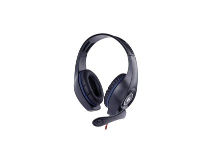 GEMBIRD sluchátka s mikrofonem GHS-05-B, gaming, černo-modrá, 1x 4-pólový 3,5mm jack