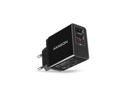 AXAGON ACU-QS24, QC & SMART nabíjačka do siete 24W, 2x port USB-A, QC3.0/AFC/FCP + 5V/1,2A