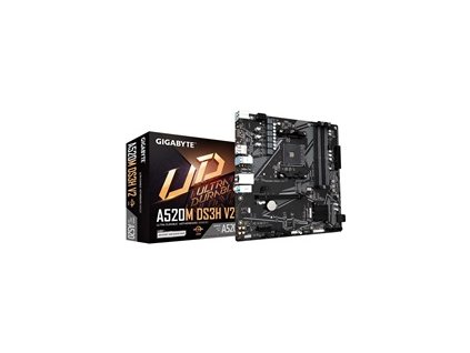 GIGABYTE MB Sc AM4 A520M DS3H V2, AMD A520, 4xDDR4, 1xHDMI, 1xDP, mATX