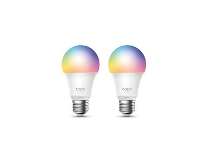 TP-Link Tapo L530E(2-pack) chytrá WiFi stmívatelná LED žárovka (barevná,2500K-6500K,806lm,2,4GHz,E27)