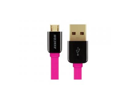 AVACOM MIC-40P kabel USB - Micro USB, 40cm, růžová