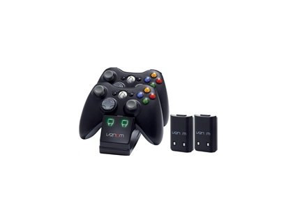 VENOM VS2891 Xbox 360 Black Twin Docking Station + 2 batteries