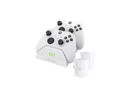 VENOM VS2871 Xbox Series S/X & One White Twin Docking Station + 2 batteries
