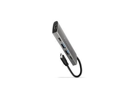 AXAGON HMC-5G2, USB 10Gbps hub, porty 2x USB-A, 2x USB-C, HDMI 4k/60, PD 100W, kabel USB-C 13cm