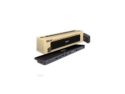 Club3D Dokovací stanice USB-C, Triple Display DP 1.4 Alt mode Smart PD3.0 Charging Dock with 100 Watt PS