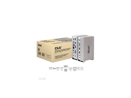 Club3D Dokovací stanice USB-C 12v1, 1xDP, 2xHDMI, 1xVGA, 2xUSB-C, 4xUSB, 1xRJ45, 1x3.5mm, šedá