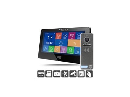 VERIA SET Dveřní videotelefon 7077C černý + VERIA 230