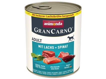 Konzerva Animonda Gran Carno Adult s lososem a špenátem 800g