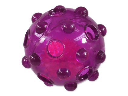 Hračka Dog Fantasy Glow míček z TPR gumy fialová 8cm