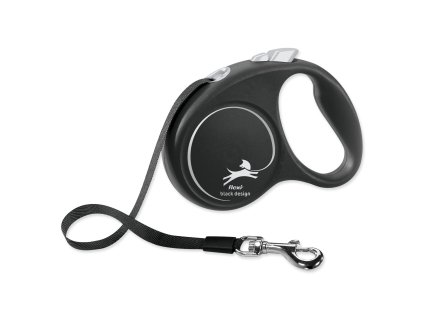 Vodítko Flexi Black Design páska S černé 5m