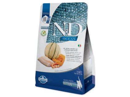 Krmivo N&D Kitten Ocean Cod, Shrimp, Pumpkin & Cantaloupe Melon 0,3kg