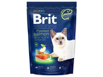 Krmivo Brit Premium by Nature Cat Sterilized Salmon 1,5kg
