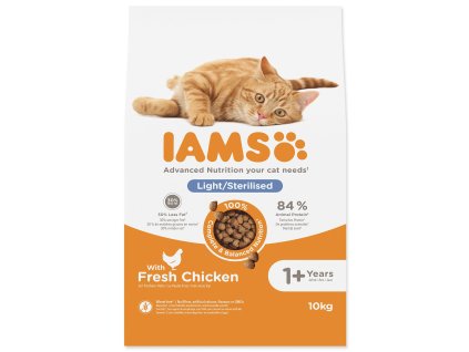 Krmivo IAMS Cat Adult/Senior Weight Control/Sterilized Chicken 10kg