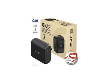 Club3D cestovní nabíječka 100W GAN technologie, USB-IF TID certified, USB Type-C, Power Delivery(PD) 3.0 Support